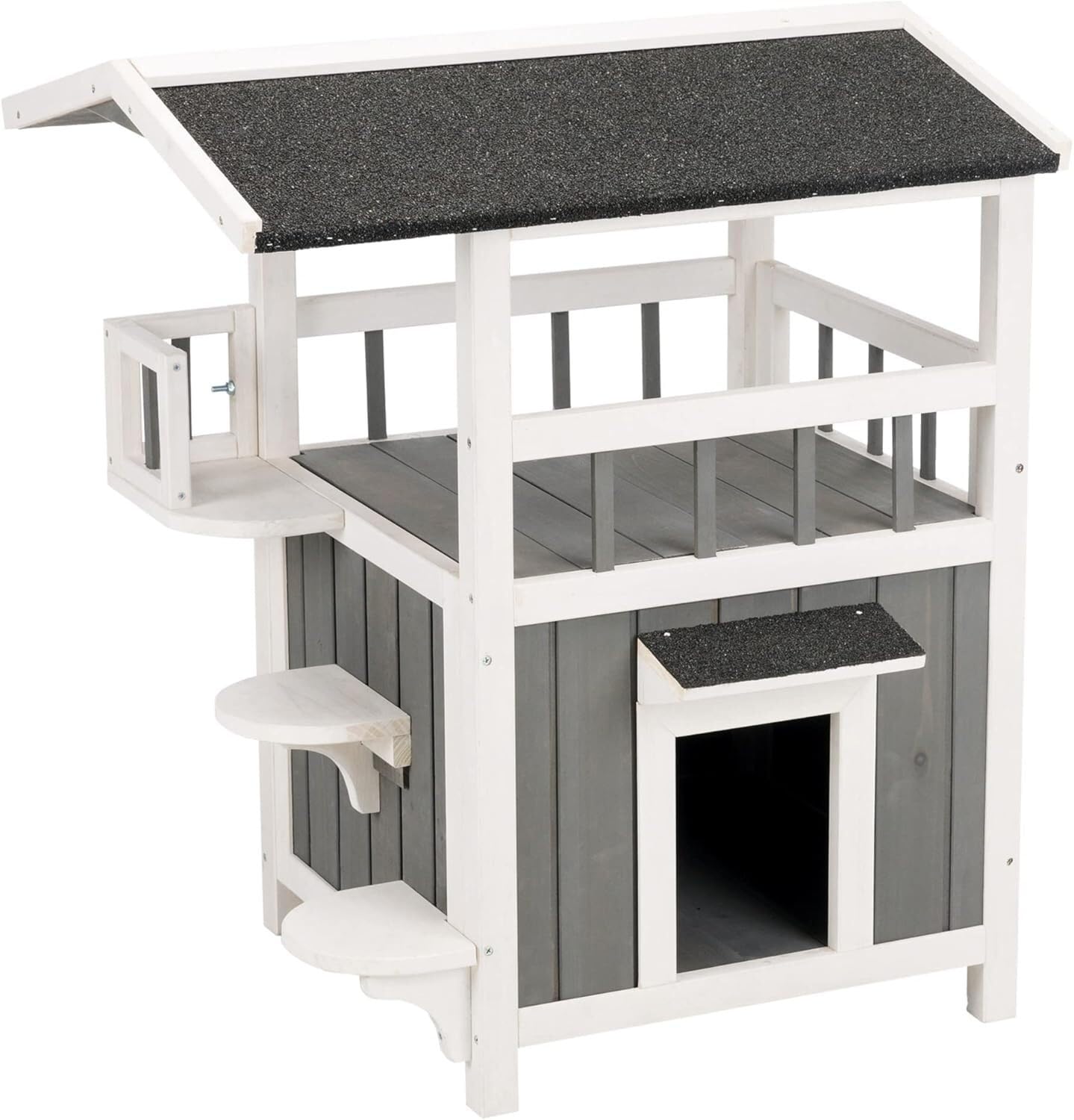 Jucgghk Artificial pet mat Exquisite Small Outdoor Cat House with Windproof and Rainproof Raised Floor, Artificial Pet House, Suitable for Indoor and Outdoor Pet Cats Suitable for Indoor Pets(Shade)