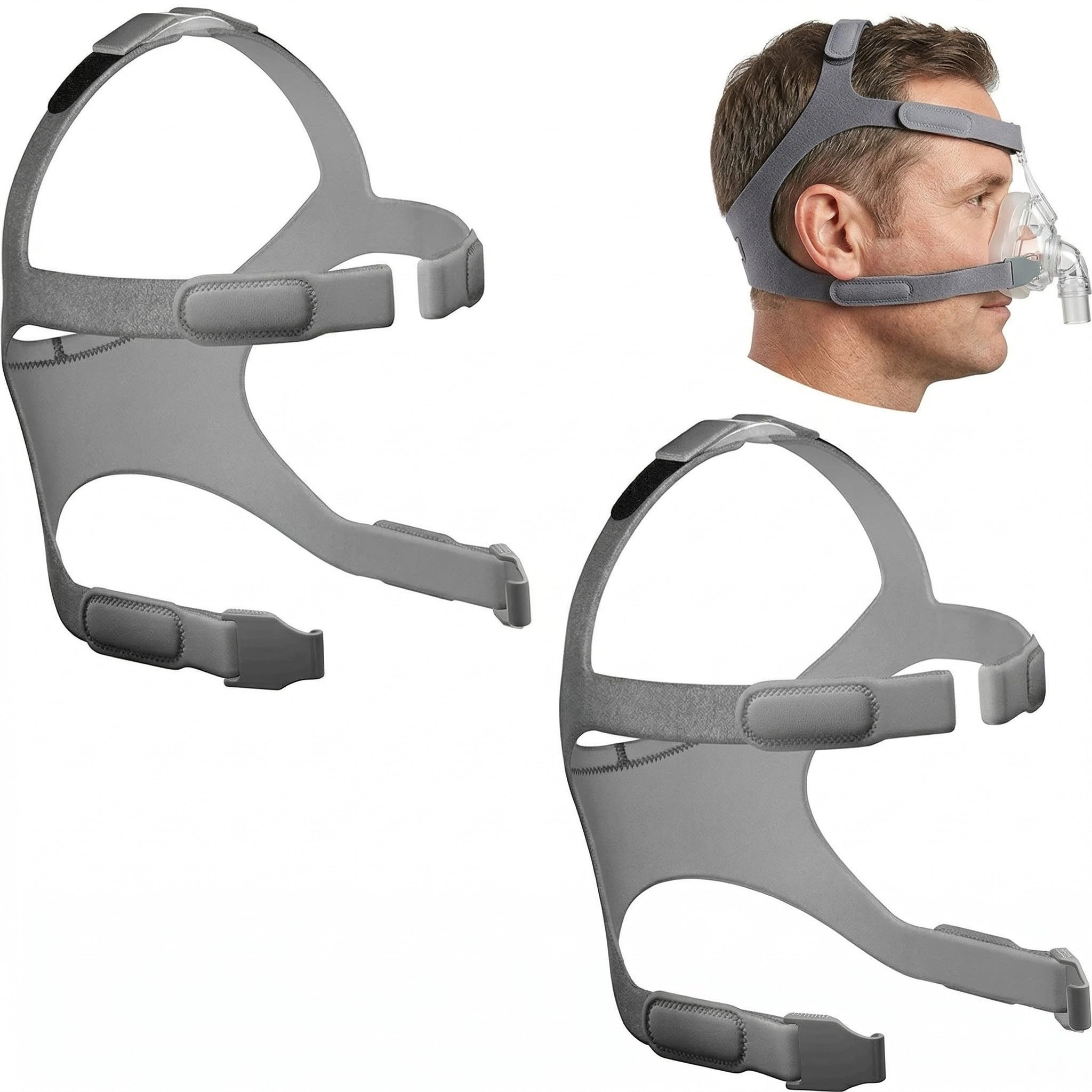 2-Pack 2er Pack CPAP Maske Kopfband Ersatz für Fisher & Paykel Eson & Simplus CPAP Mask – Weiches Neopren Standard Größe Simplus Kopfband für Optimalen Sitz & Komfort