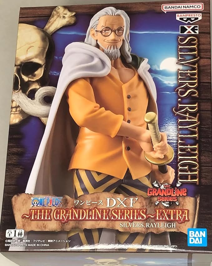Banpresto Figura de Acción Silvers Rayleigh - One Piece DXF The Grandline Series Extra, 17 cm, BP88990P Multicolor. Estatua coleccionable de piratas, ideal para fans del anime.