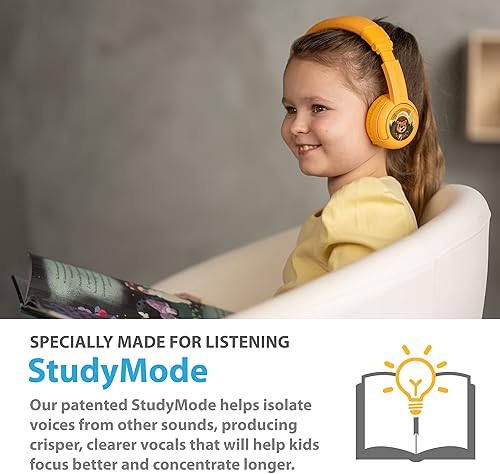 Miniatura 3 de BuddyPhones Play Plus Auriculares Bluetooth plegables con cable o inalámbrico para niños + micrófono, opciones de limitación de volumen SafeAudio,