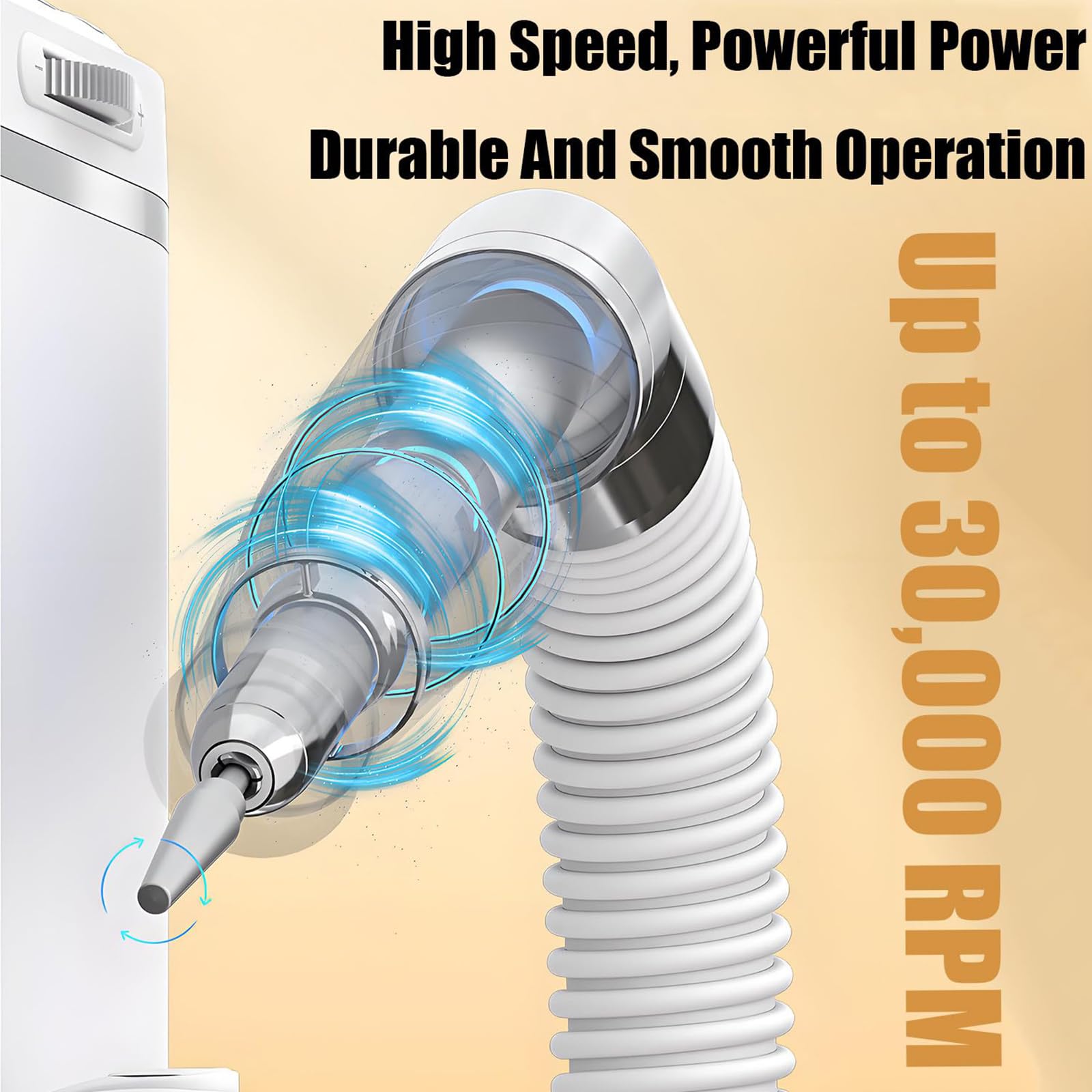 2-en-1 Taladro De Uñas Con Aspirador De Polvo, 30000 RPM Máquina De Manicura Eléctrica Con Fuerte Succión, Lima Y Pulidora Silenciosa Para Uñas Acrílicas, Gel Y Salón