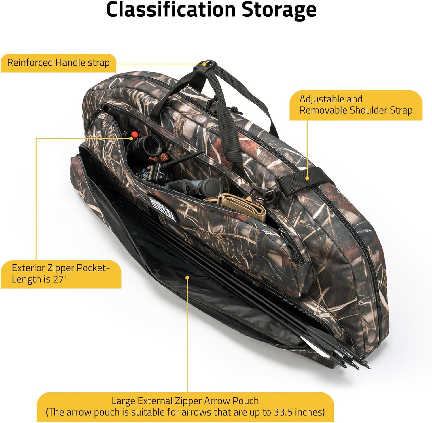 CVLIFE 37" Compound Bow Case, Bow Bag Soft Bow Case Compact Arrow Case, Lightweight Archery Case with Backpack Strap and Arrow Pocket Padding for Hunting Protection