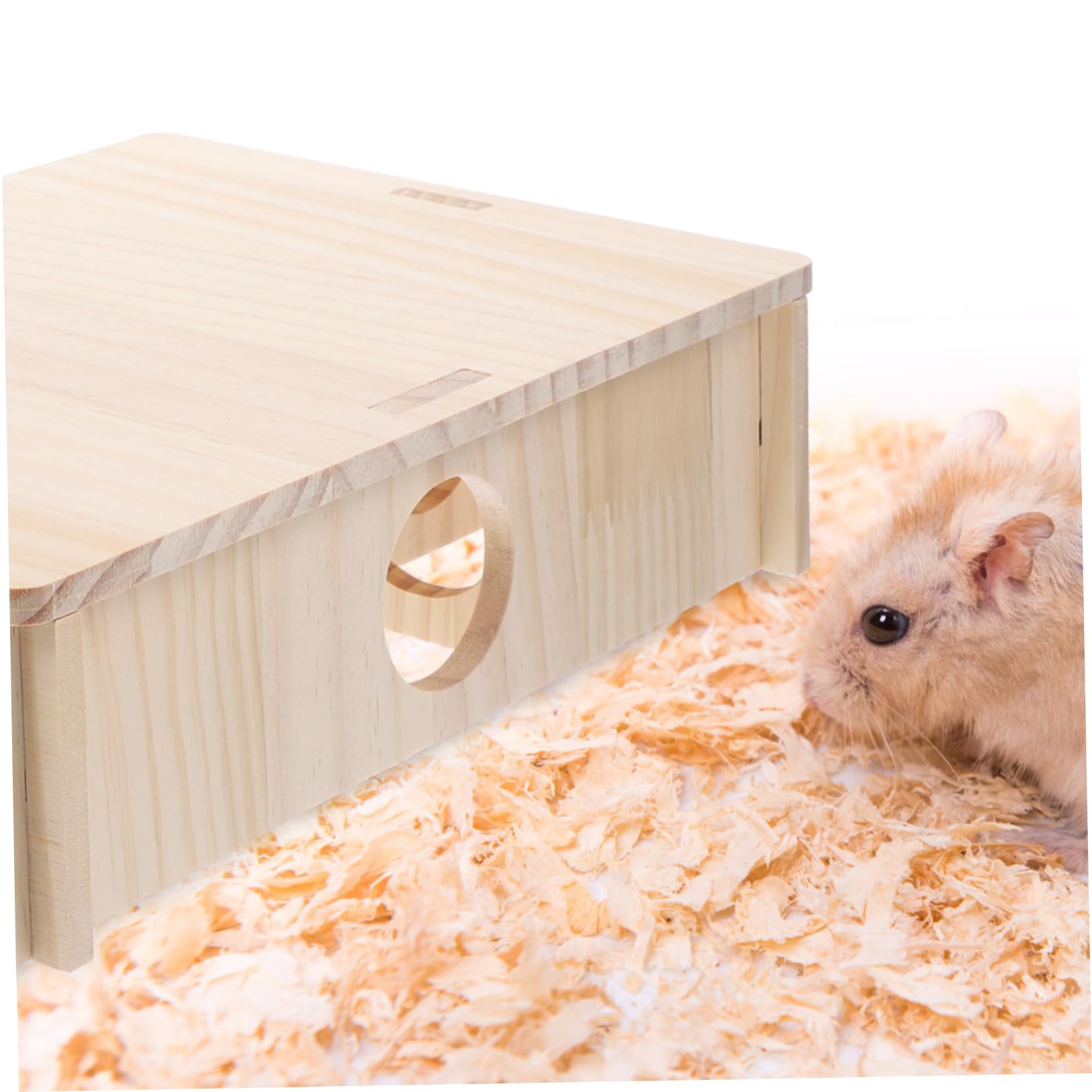 Hamsterspielzeug Holz Labyrinth Versteck mit Mehreren Kammern für Meerschweinchen und Ratten Sicheres Spielhaus und Rückzugsort zum Spielen und Entspannen