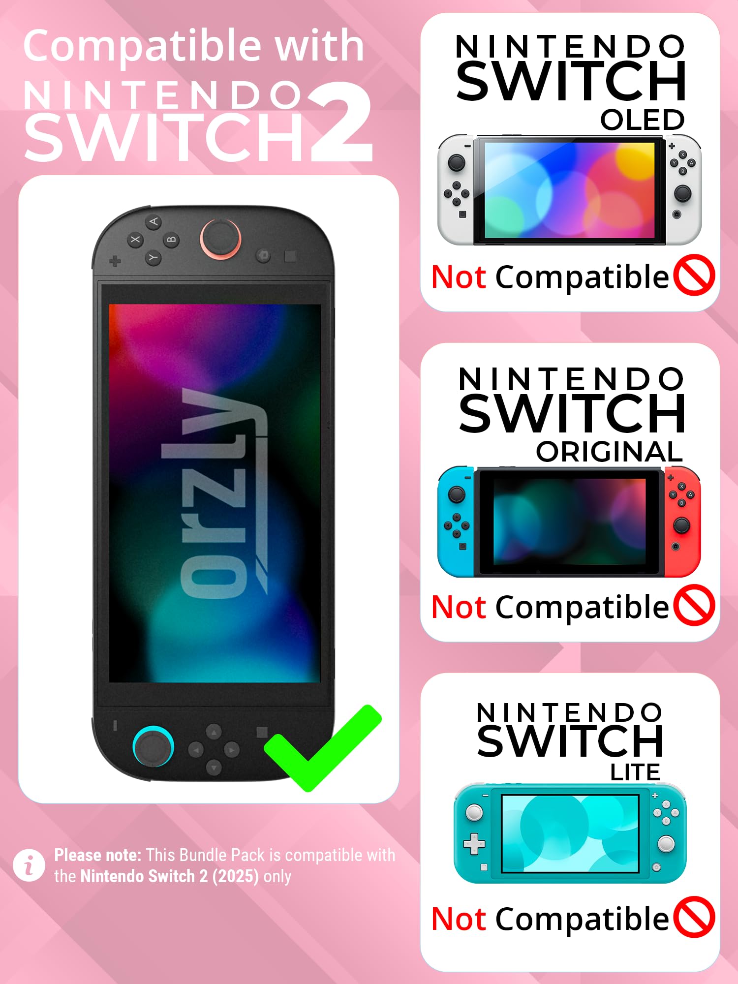 Pack Accessoires Switch 2 – Étui Protection + Protecteurs d’Écran Switch 2 (2025) USB-C Charge Câble Carte Jeux Holder Grip Confort Écouteurs Edition Coffret Cadeau