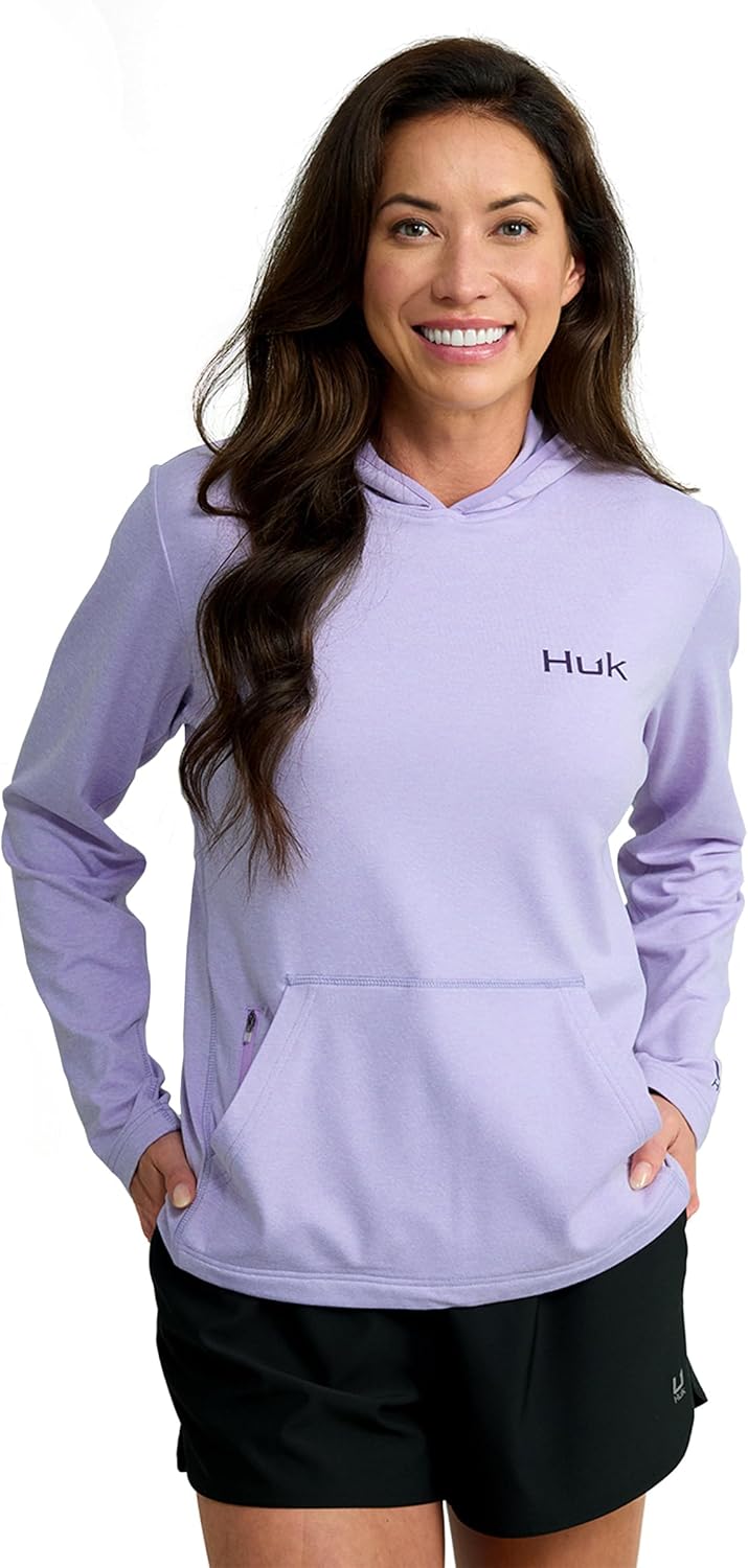 HUK womens Coldfront+ Pullover Hoodie, Performance Fishing Hoodie