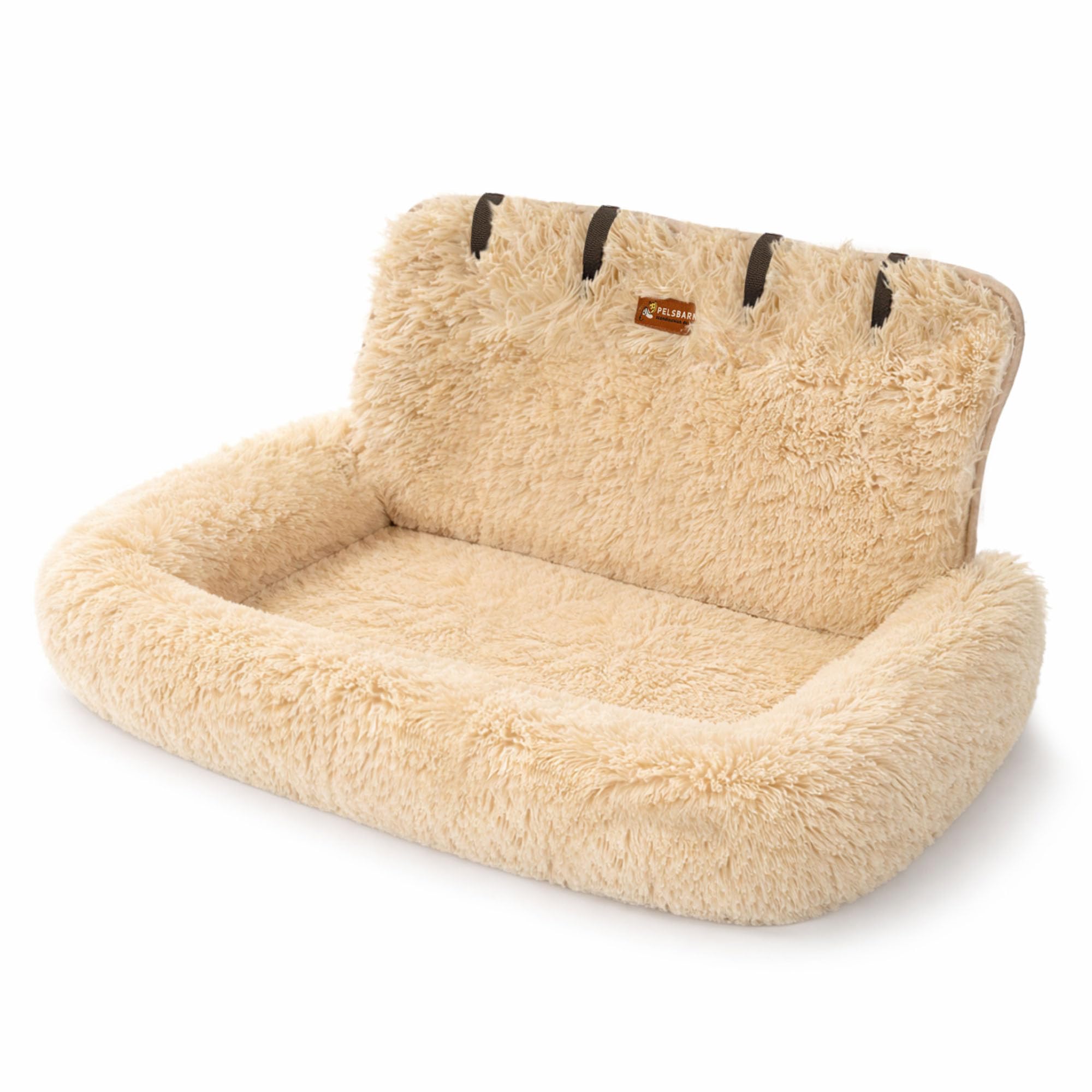 Pelsbarn Soft Comfortable Dog Protecting Car Bed 2.0 Large (Beige)