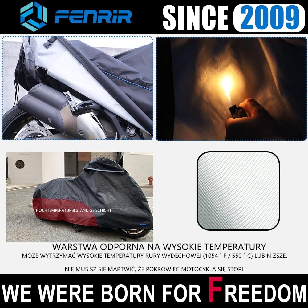 FENRIR 275 см 420D водонепроницаемые брезенты и чехлы для мотоциклов обеспечивающие защиту подходят для моделей BMW K1600GTL R18 Honda Gold Wing Tour Indian Pursuit Roadmaster Harley Street Glide Road Glide Ultra Limited