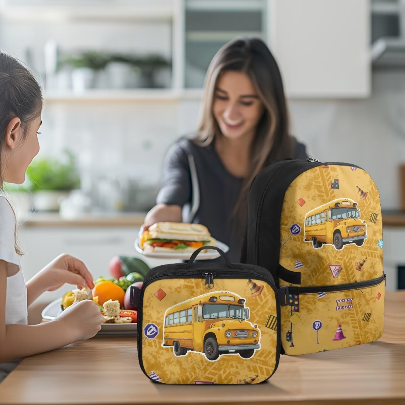 Mochila personalizada para niños para la escuela, 2 en 1, con nombre personalizado, mochila para niños, juego de mochila para jardín de infantes