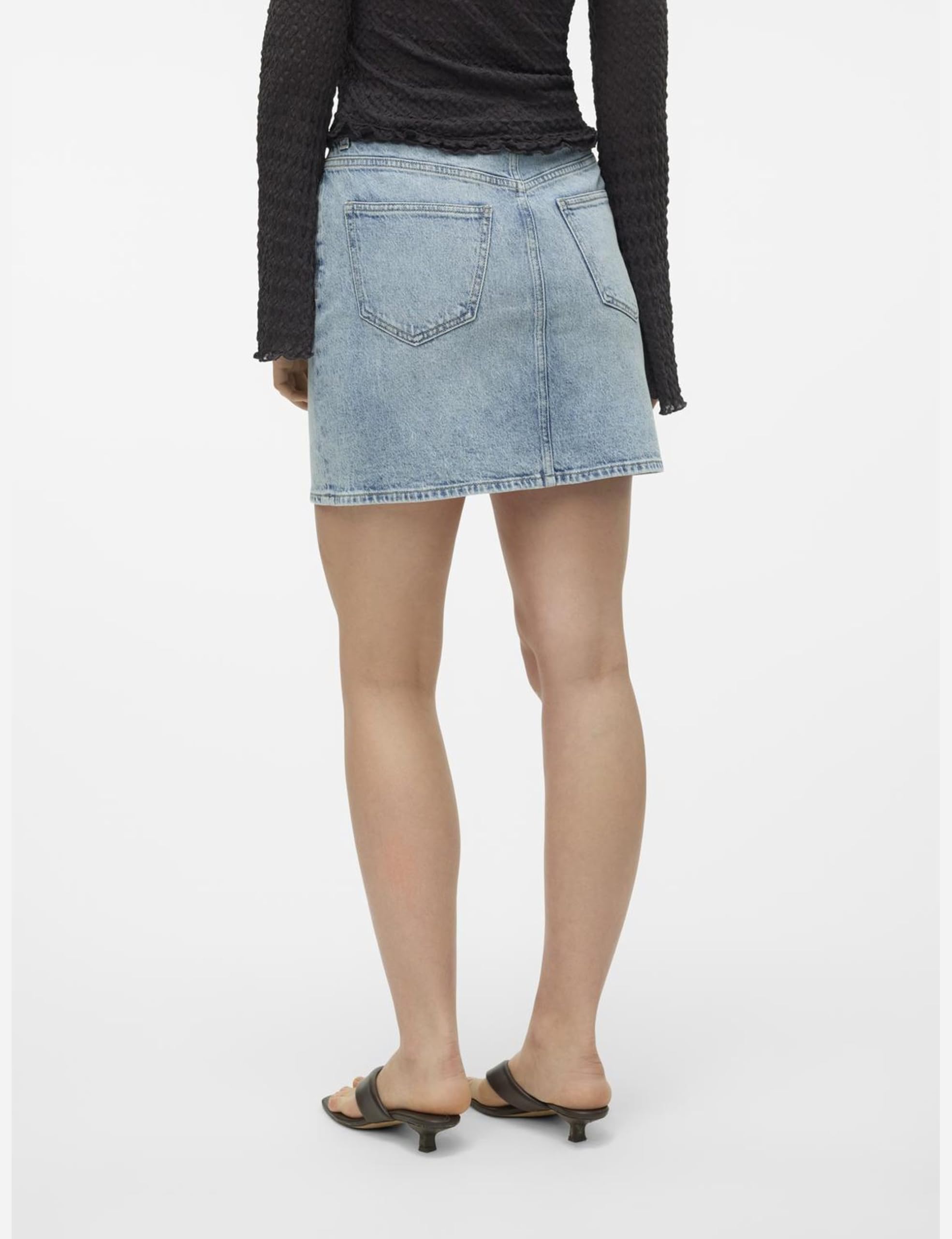Vero Moda Vmtessa HR Short DNM Skirt Mix Ga Noos Gonna di Jeans Donna