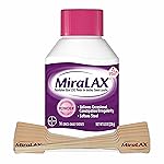 MiraLAX Laxative Powder, Gentle Constipation Relief for Adults, Stool Softener with PEG 3350, Nonstimulant Laxative, No Harsh Side Effects, Includes Stirrer, 14 Dose