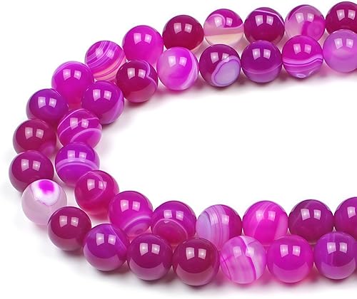 Miniatura 8 de MJDCB Cuentas de piedra natural de jade zafiro redondas sueltas para hacer joyas DIY Pulsera Collar (8mm)