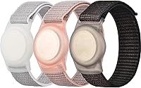 Vista 1 de Paquete de 3 pulseras AirTag para niños, soporte ajustable de nailon elástico para niños con correa para Apple Air Tag antipérdida para niños