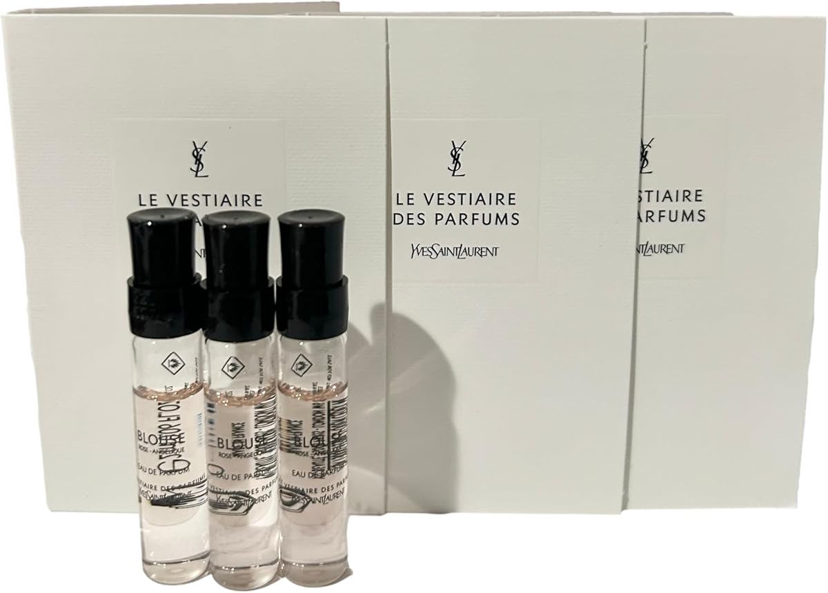 LES VESTAIRE BLUSA YSL EDP Muestra Perfume Mujer 2 ml / 0.06 oz - juego de 3