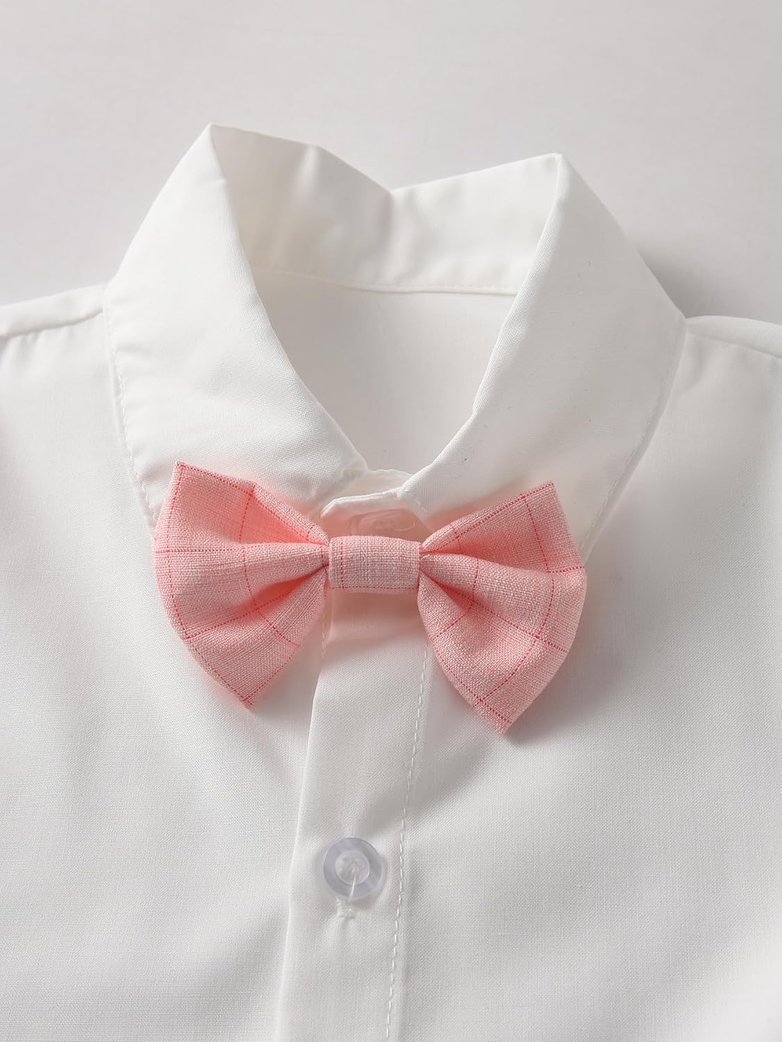 Boarnseorl Baby Boys Shorts Sets, Infant Shirt+Shorts+Bow Tie+Suspenders Outfits Suits