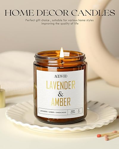 Miniatura 32 de AOOVOO Velas de canela de manzana, velas perfumadas de 9 onzas, vela de aromaterapia, vela de soja para el hogar