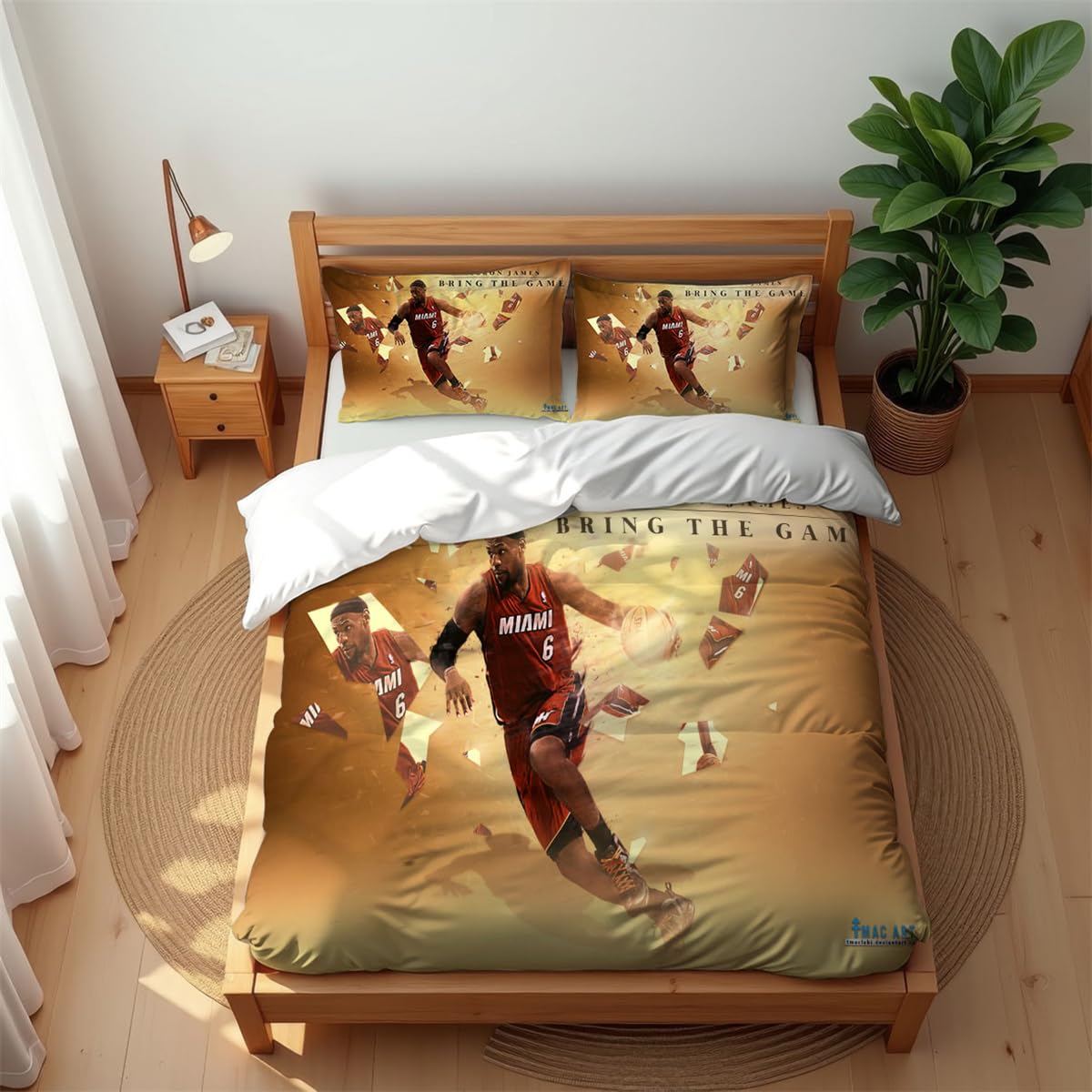 Housse de couette Lebron James pour chambre ado style sport