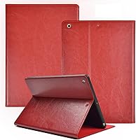 Vista 18 de Funda para iPad de 10.2 pulgadas, 9ª/8ª/7ª generación 2021/2020/2019, funda protectora, función de encendido y apagado automático. Rojo