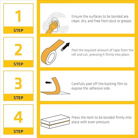 SIKA - Double Sided Tape - Sikabond Mammoth Grip IN - Heavy Duty - Multipurpose Removable Traceless Mounting Adhesive Tape for Walls/Home/Office - Strong Sticky Strips Grip Tape - Transparent 15mmx3m - Image 6