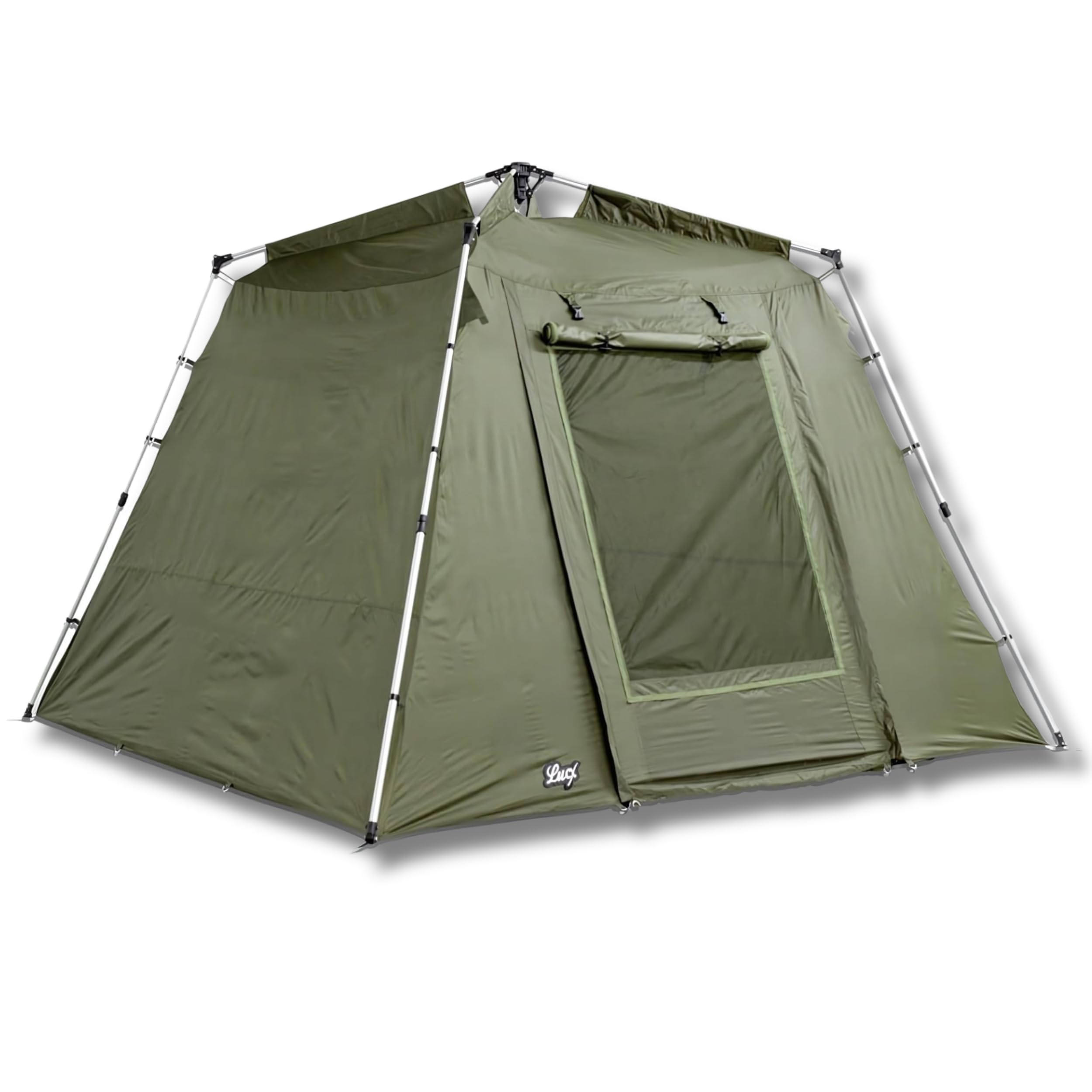 Lucx Marder Bivvy Angelzelt für 1-3 Mann - kompaktes Karpfenzelt, 1,70 m Stehhöhe, herausnehmbarer Bodenplane & 10.000 mm Wassersäule