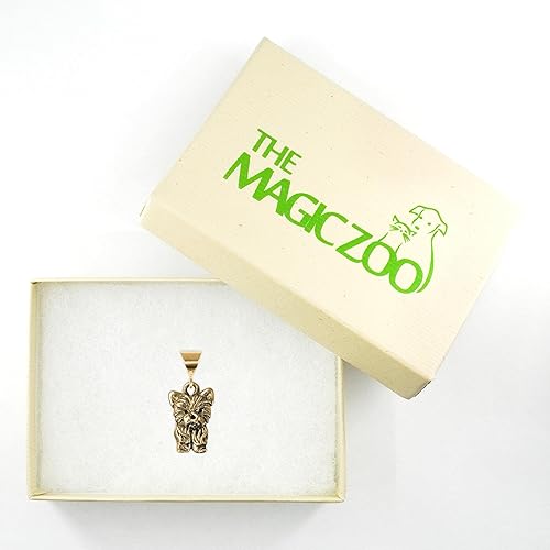 Miniatura 8 de Colgante de cachorro de oro macizo de 14 quilates para collar, colgante de cachorro, regalos de joyería para mujeres, hecho a mano en los Estados