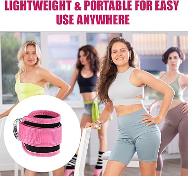 Cable Ankle Straps for Gym Cable Kickback and Leg Extensions - Double D-Ring 2pcs