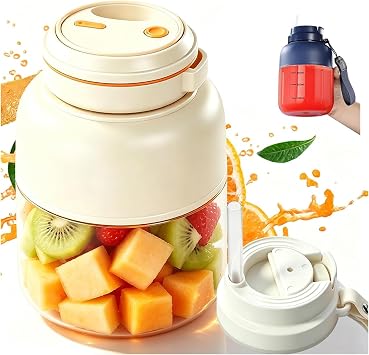 28/45 Oz Wireless Juicer Cup, Travel and Outdoors Great, 180W Portable Wireless Juicer Cup with 38-Blades, Lightweight and Compact Portable Blender, for Juices, Oothies, and Shakes White-45 Oz