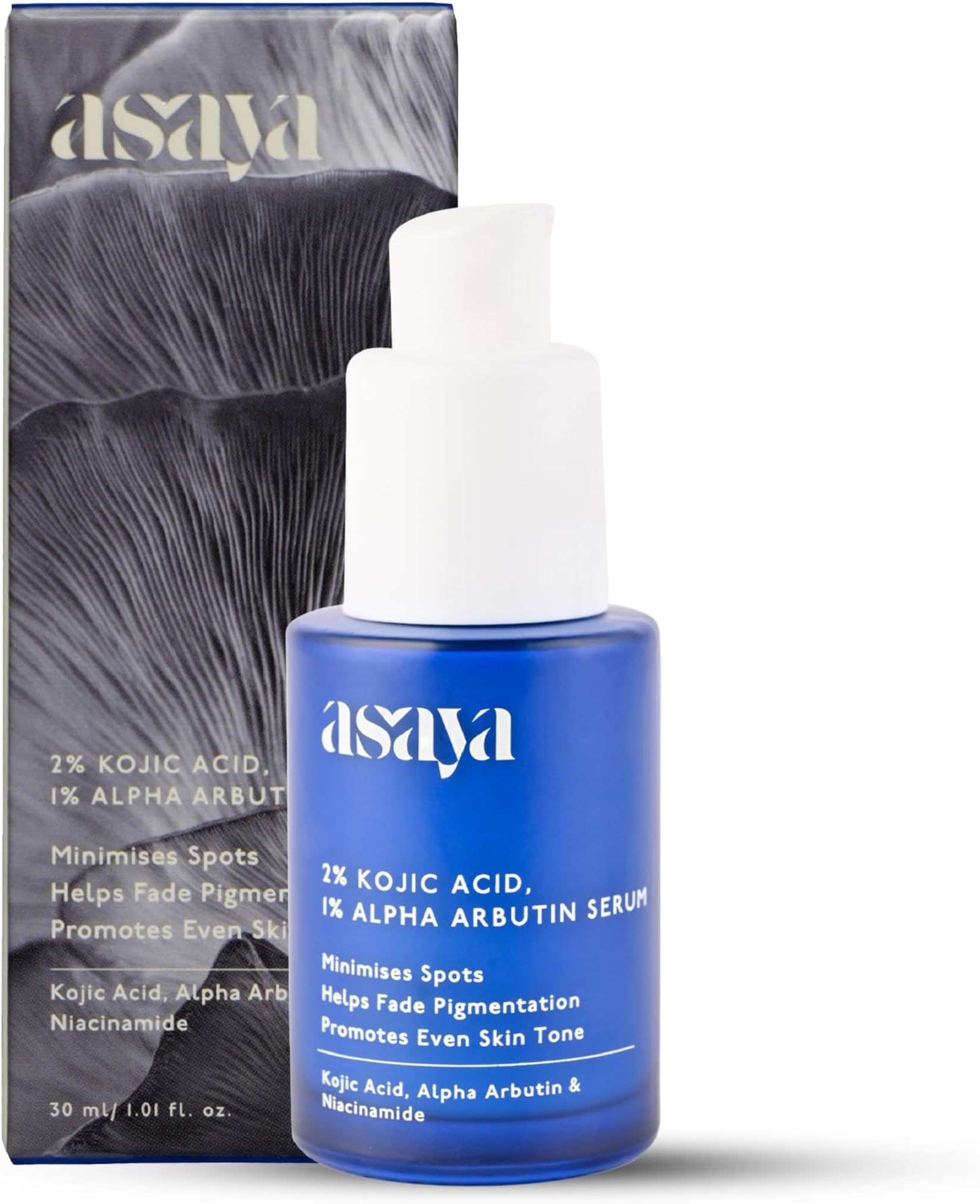 Asaya 2% Kojic Acid + 1% Alpha Arbutin Face Serum | Advanced Brightening & Pigmentation Correction | Lightweight Kojic Acid Serum for Even Tone & Radiant Skin | 30 ml