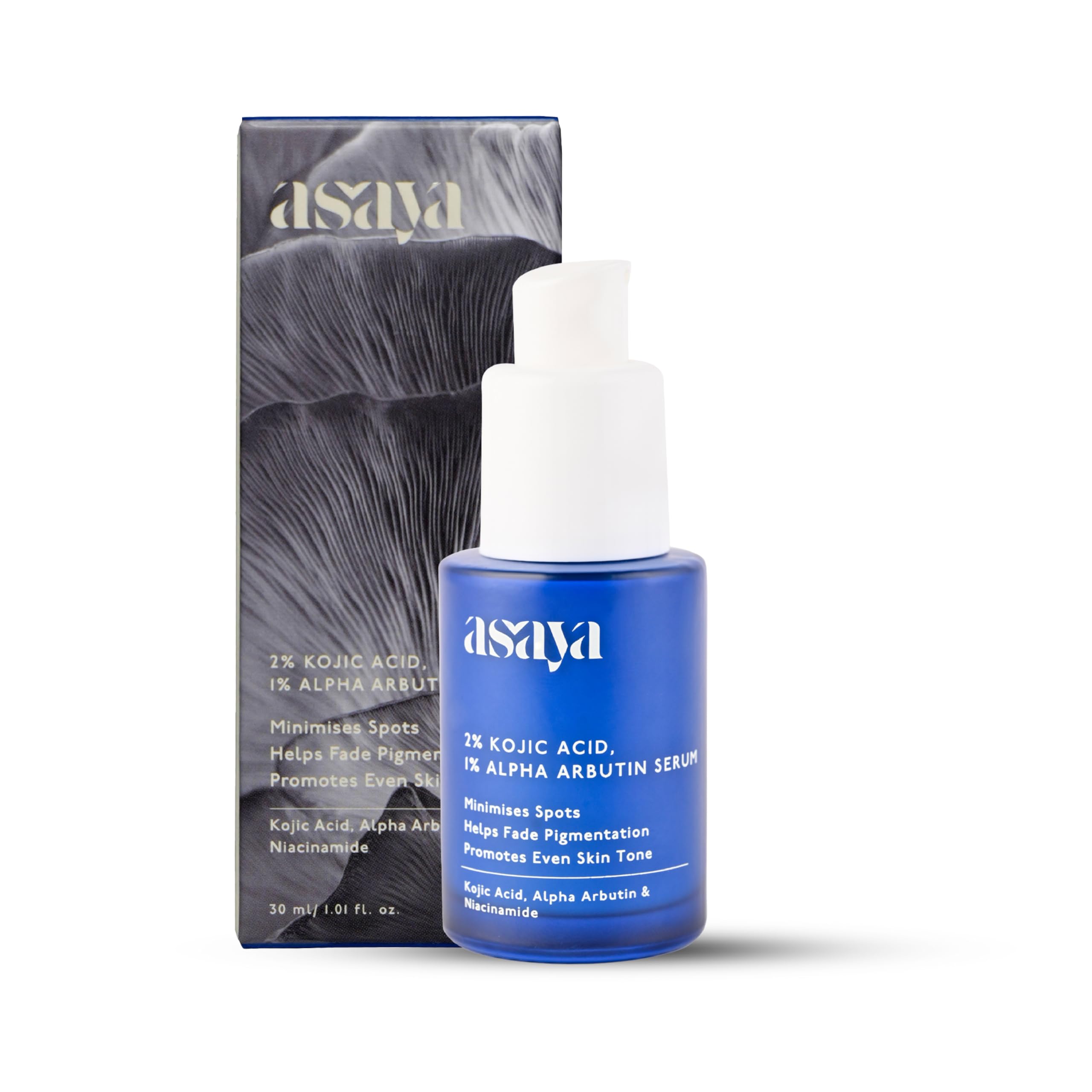Asaya 2% Kojic Acid Face Serum with 1% Alpha Arbutin & Niacinamide | Brightening & Clarifying Formula for Uneven Skin Tone | Helps Improve Skin Texture & Radiance | For Men & Women | 30 ml