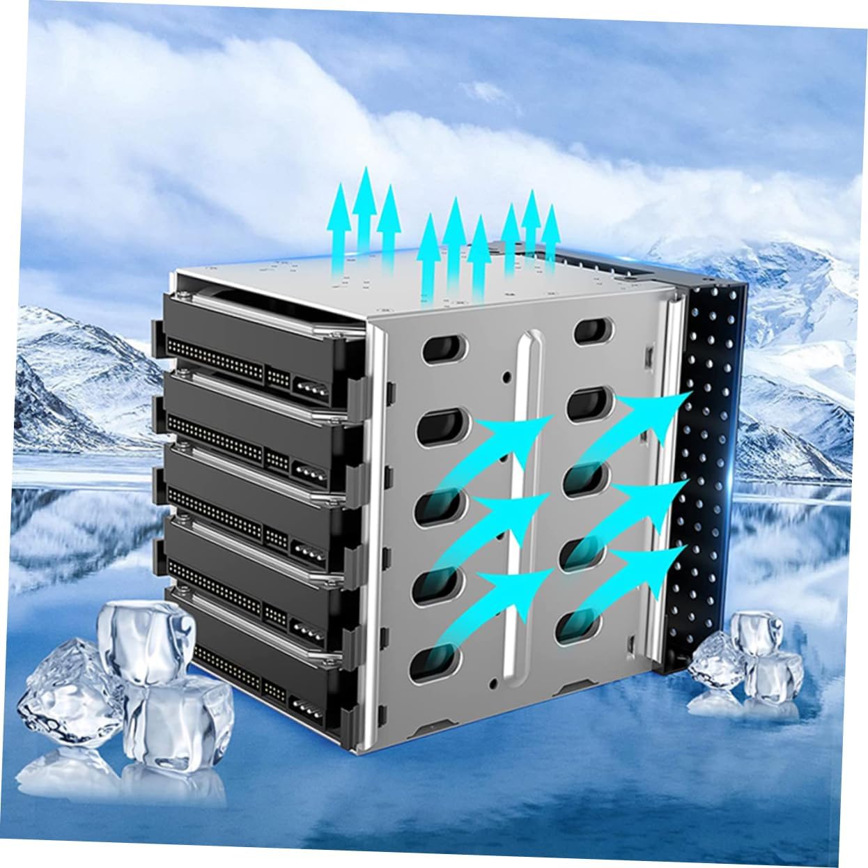 DOITOOL Hard Drive Mounting Kit 5.253.5 Heat Dissipation Bracket for Computer Case