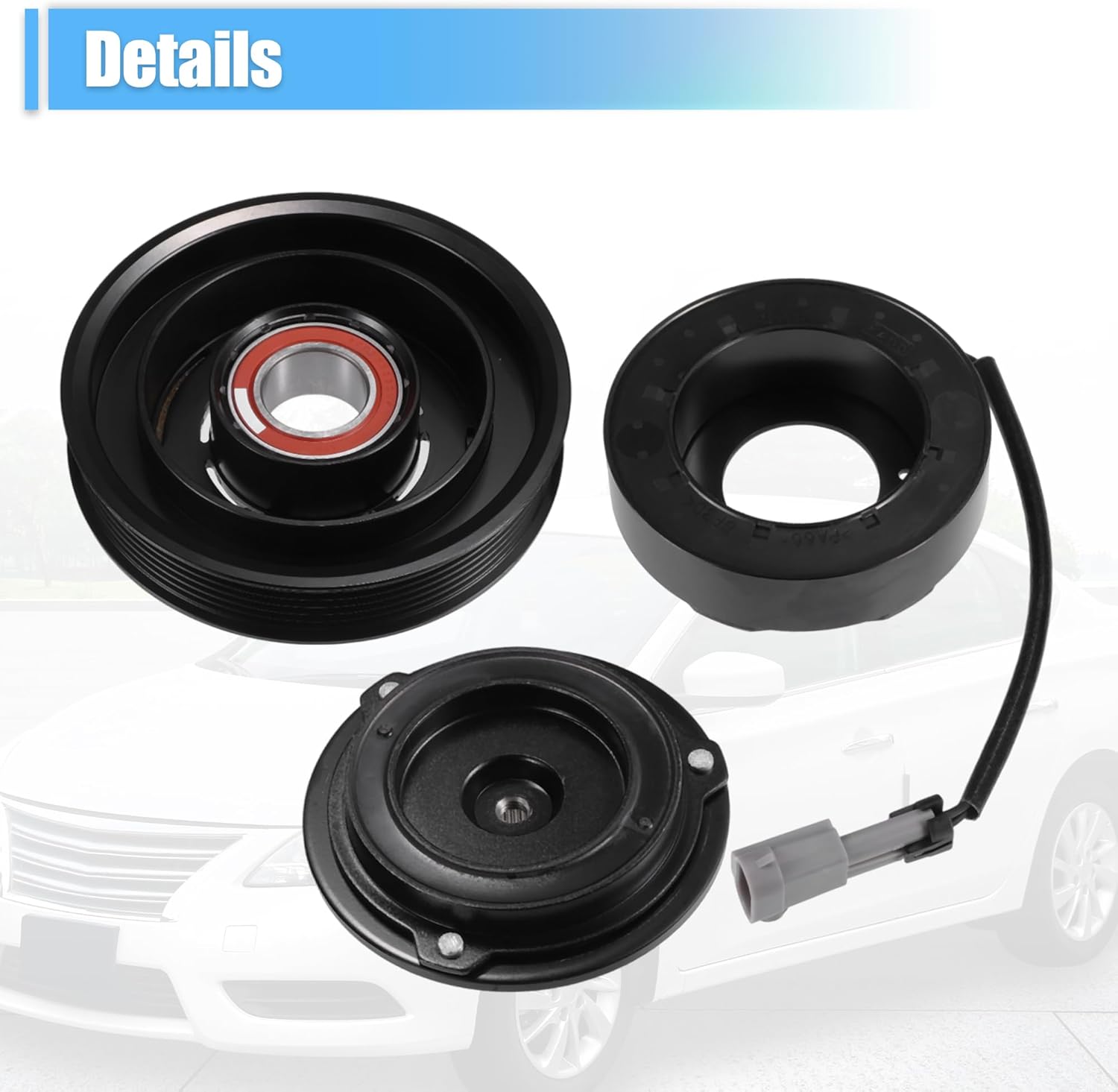 uxcell 1 Set AC Compressor Clutch Kit Replace for Chevrolet Colorado 2004-2006 4CYL 2.8L for Chevrolet Colorado 2004-2006 5CYL 3.5L