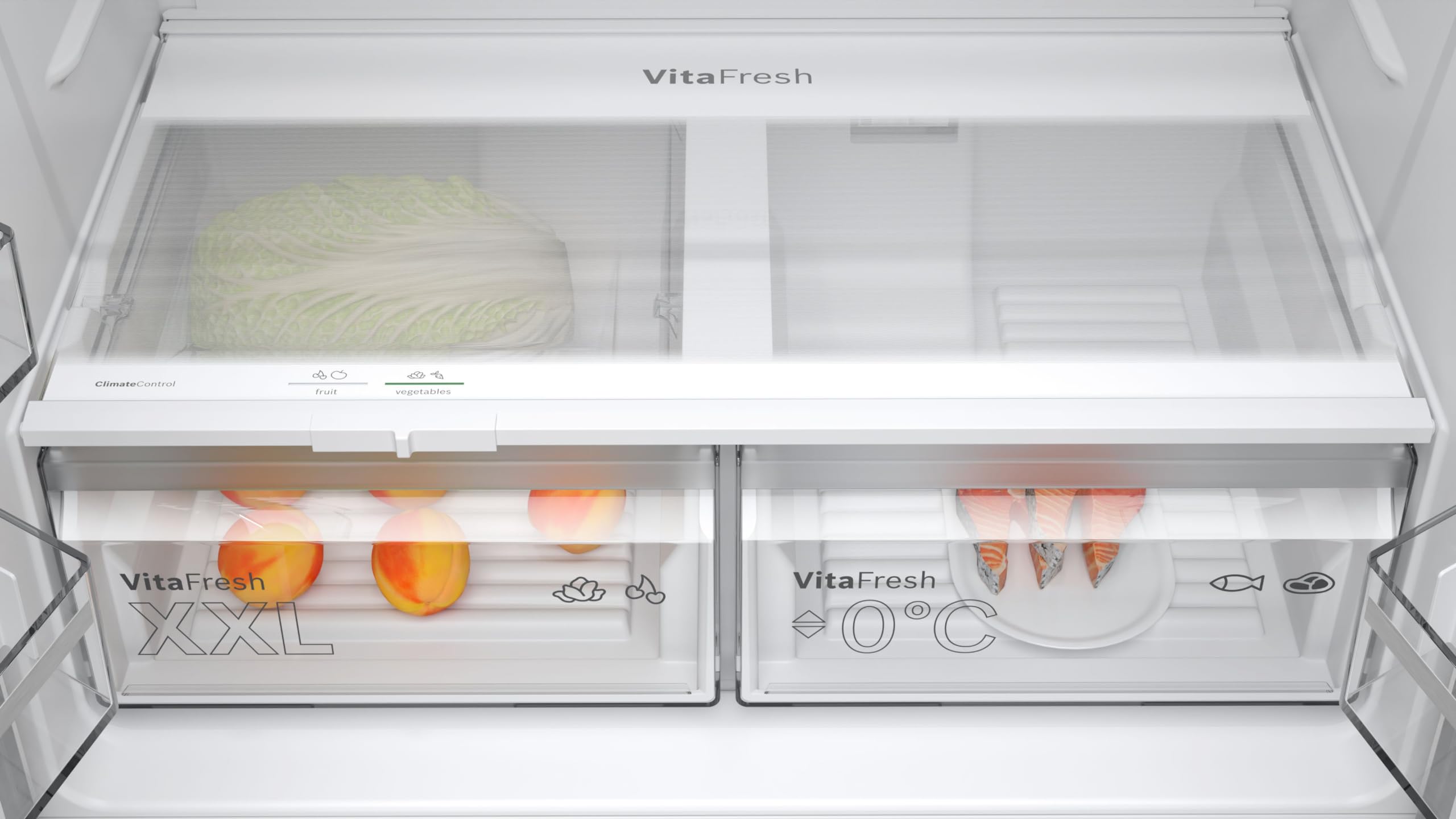 Bosch Serie 4 KFN96VPEA side-by-side refrigerator Freestanding 605 L E Stainless steel