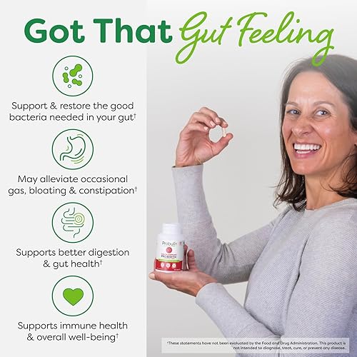 Miniatura 5 de Probulin Suplemento probiótico de apoyo para el colon, cápsulas probióticas para la salud intestinal, digestiva e inmunitaria para hombres y