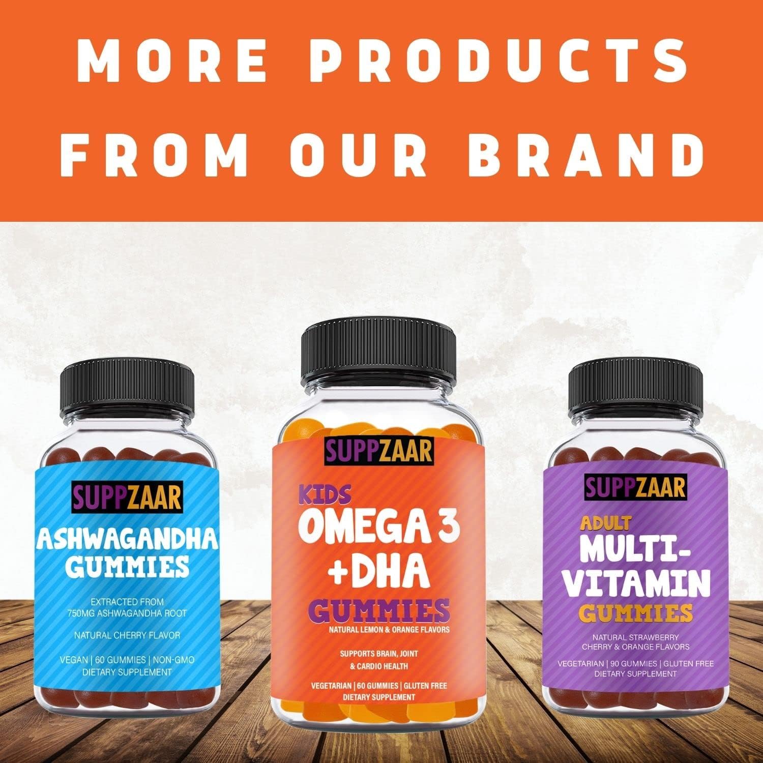 Vegan Omega 3 Gummies For Kids & Toddlers With Omega 3 6 9 + DHA, Vitamin C, Delicious Fruit Flavored Brain Booster Gummies For Immunity, Heart & Brain Health, Non-GMO & Gluten Free