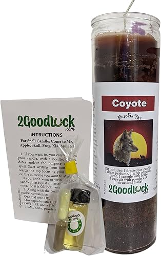 Kit de velas perfumadas vestidas Coyote - Veladora Preparada Coyote