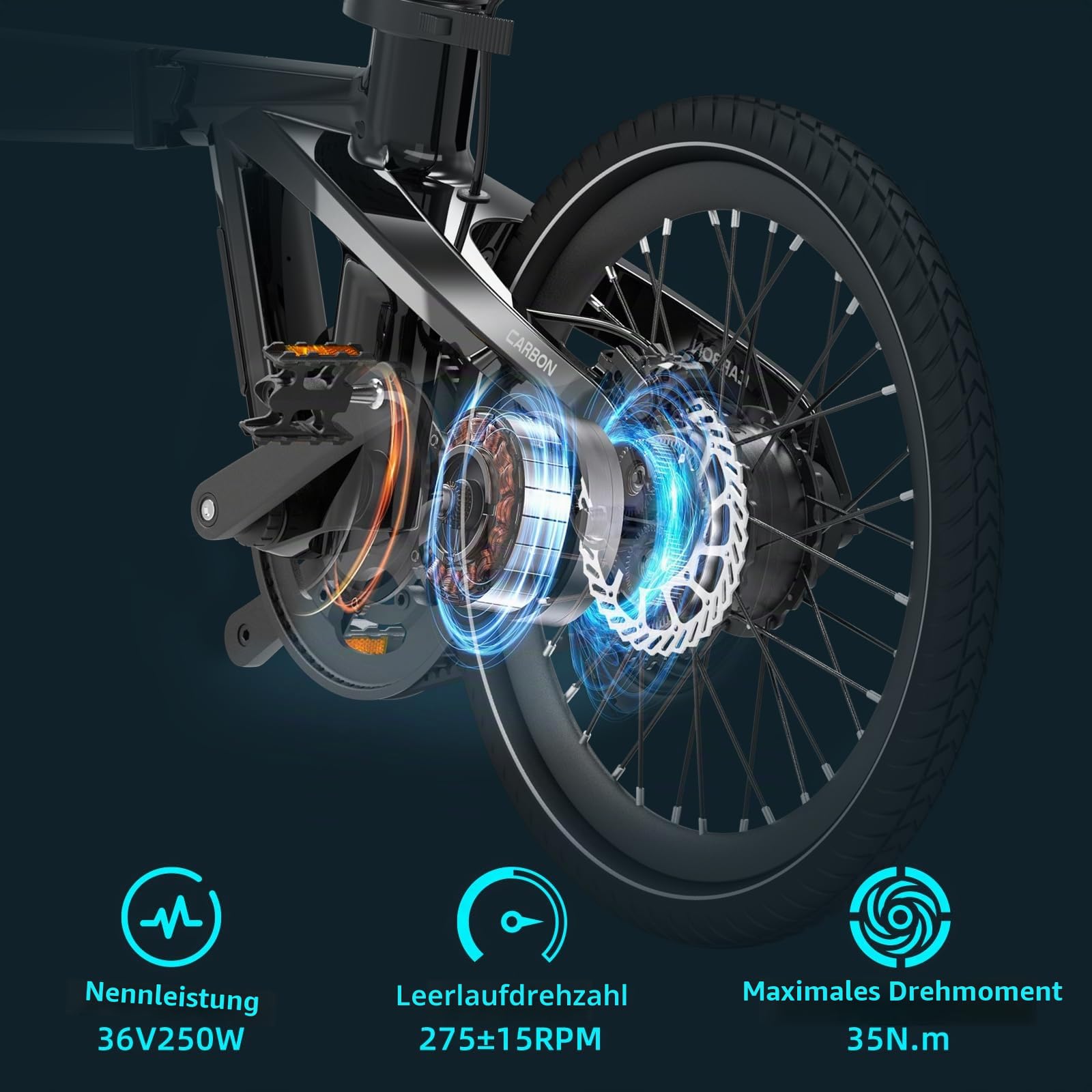 A Dece Oasis ADO Air E-Bike Air Carbon Elektrofahrrad, ebike Damen/ebike Herren,Bike,klapprad Riemenantrieb 14,5Kg IPS LCD Display, GPS,ADO APP,250W
