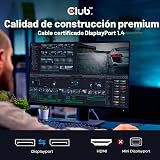 Club3D CAC-2068 VESA Certificado DisplayPort a DisplayPort 1.4/Hbr3 M/M