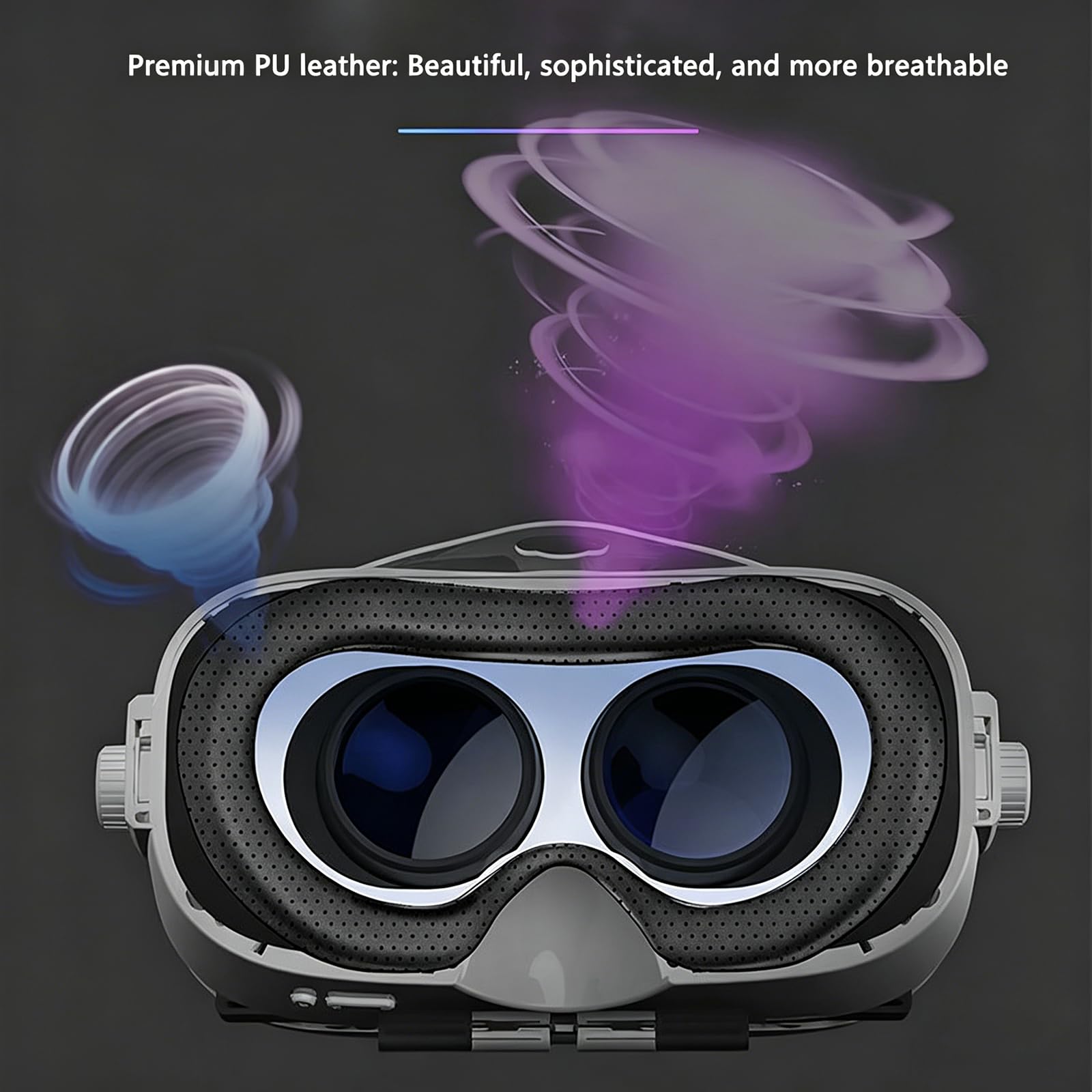 Gafas Realidad Virtual, Auriculares VR con Lentes HD con ProteccióN Anti-Luz Azul, Campo VisióN 112 Grados, Gafas VR 3D Universales para Pantallas Smartphone 4,0-6,33 Pulgadas,White