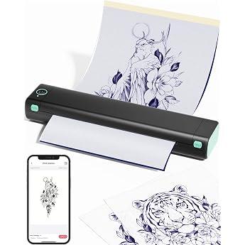 Phomemo M08F Tattoo Printer Stencil Printer Thermal Printer Tattoo | Tattoo Stencil Printer Bluetooth Transfer Machine Compat