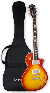 TARIO Electric Guitar cherryburst quilted maple top Okoume Body Maple Neck with Bag