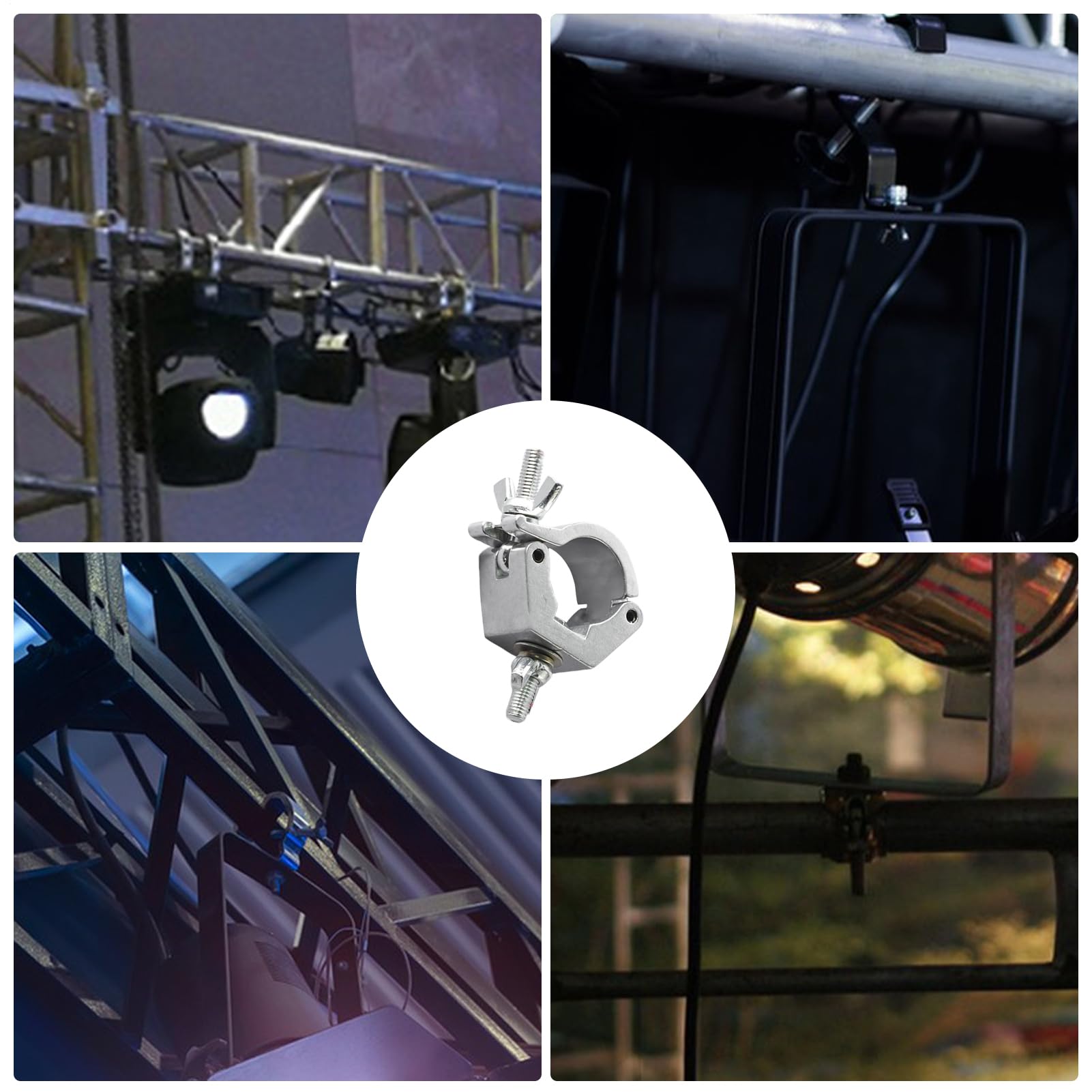 Pince De Lumière Sur Scène, Support De Borne Lumineuse - Robust Et Pivotant D'éclairage D'éclairage En Alliage En Aluminium | Pince D'éclairage Multifonctionnel, Accessoires D'éclairage De Scène Léger