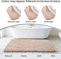 Vista 177 de Alfombra de inodoro blanca 22x24, antideslizante, esponjosa, alfombra de piso para baño en forma de U, lavable, alfombra de contorno para inodoro