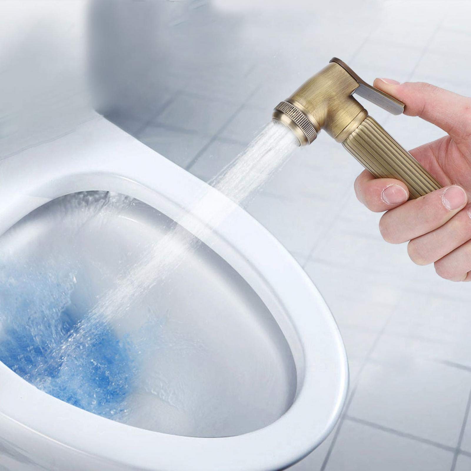 Łazienka bidet miedź, G1/2" vintage miedziane ręczne deski sedesowe bidet opryskiwacz z wężem stała podstawa wyposażenie łazienki