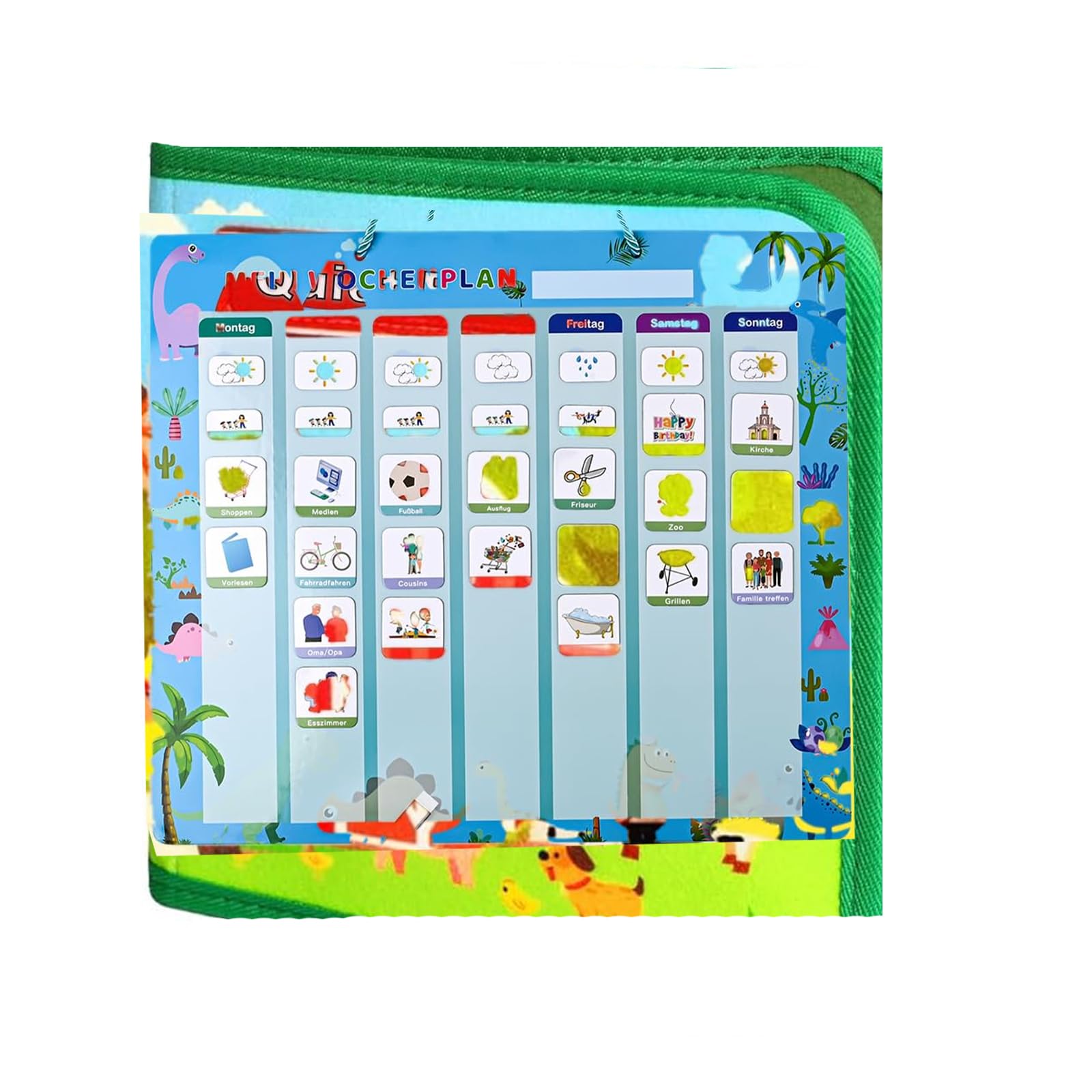 Montessori - Lavagna magnetica per bambini, calendario per bambini, agenda settimanale ideale, programma giornaliero per bambini, routine e giochi educativi per bambini dai 3 anni in su, in