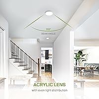 Vista 6 de ASD Lámpara de techo LED de 5" de montaje empotrado redonda, iluminación de superficie de bajo perfil 5CCT, regulable, ultradelgada