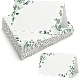 60 Stück Tischkarten Platzkarten zum Selbst Beschriften Namenskärtchen Tischkarten für Tischkärtchen für Geburtstag, Konfirmation, Kommunion, Taufe uvm (A)