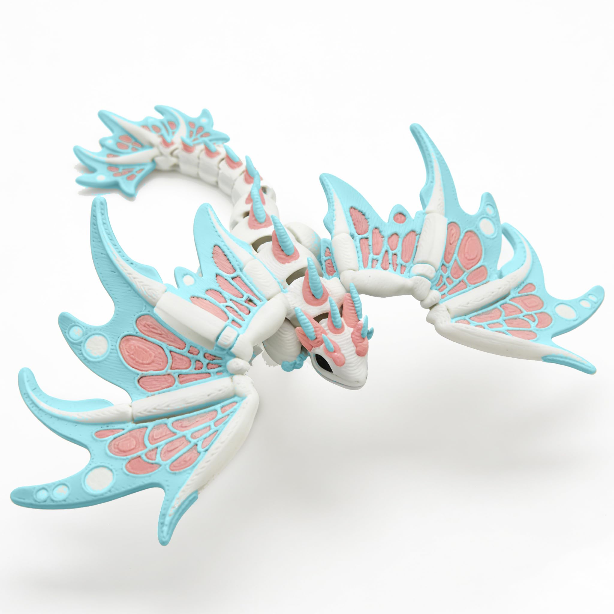 Cuzloma 1pc 3D Printed Dragon with Wings Flexible Articulated Dragon Animals Decoration for Home Office Desk Decor Funny Statue Christmas Ornament Stocking Easter Basket Stuffers Birthday Gift