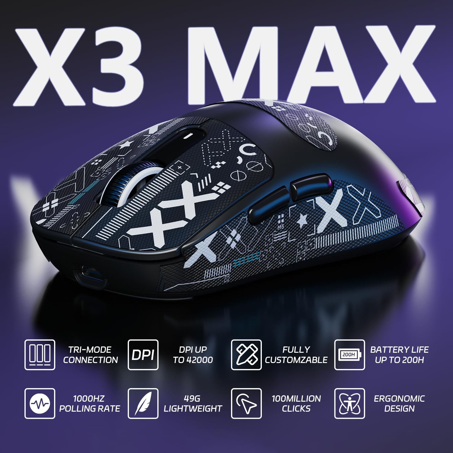 Amazon.co.jp: ATTACK SHARK (アタックシャーク) X3MAX ワイヤレス