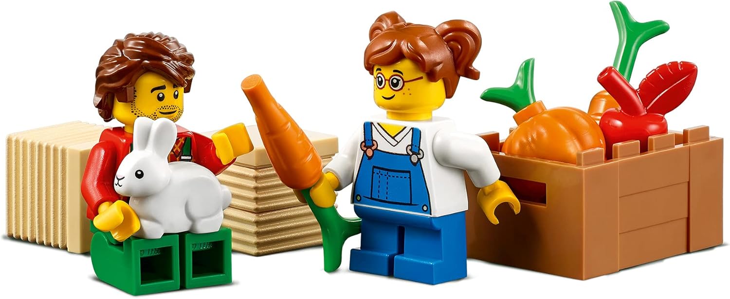 Lego 60287 City Large Tractor Vehicles, Toy Farm, Mini Farmer Figure, Gift 5 Year Old, Birthday or School Detail