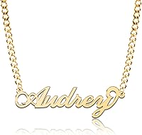 Vista 1 de Collar con nombre personalizable, regalos personalizables, collar con nombre para mujer, collares con placa de nombres