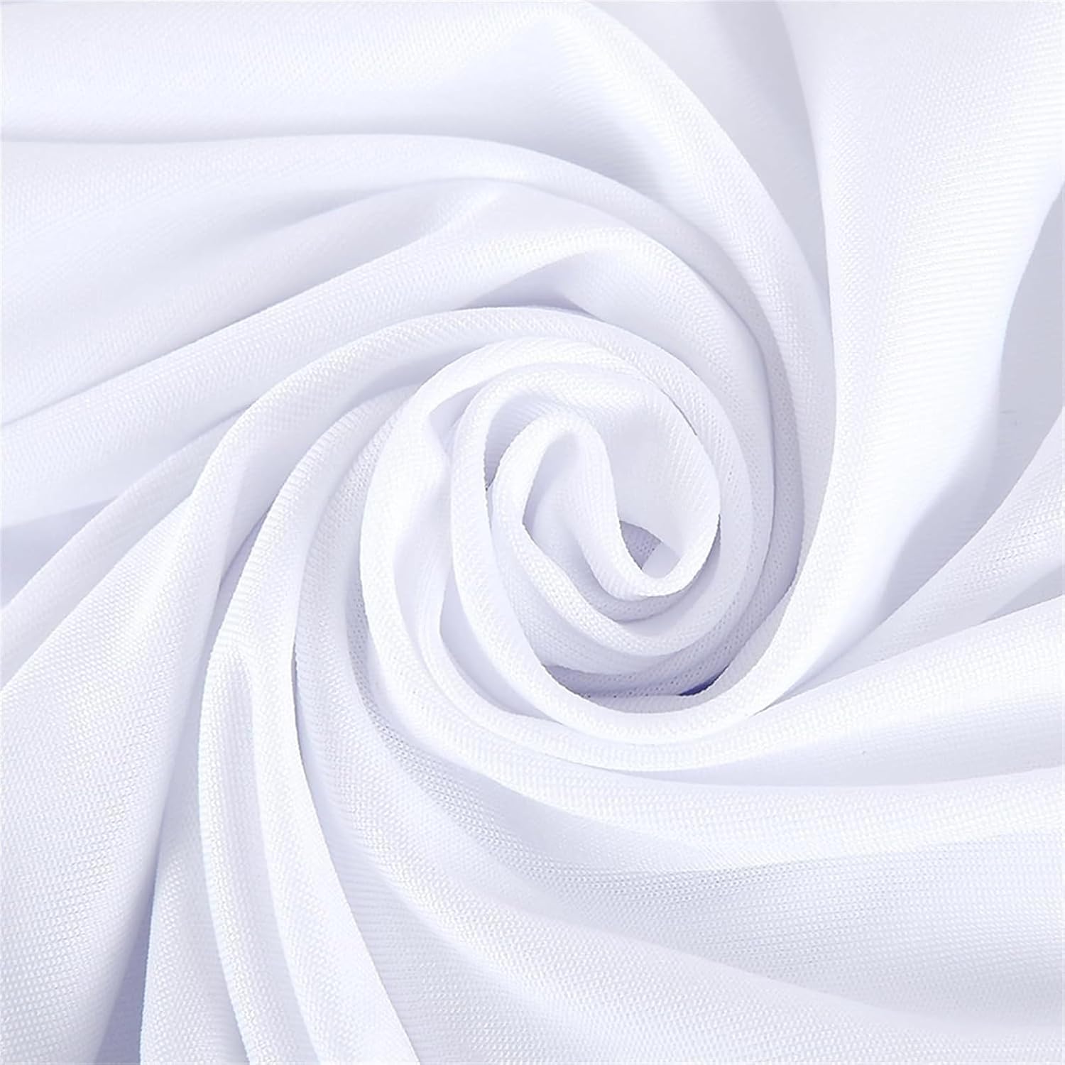 Cocktail Table Skirt, Round Cocktail Table Skirt, Stretch Cocktail Tablecloth Round Cocktail Table Skirt, Fitted High Top Stretch Table Dress (White,80x110cm)